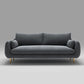31.5"H Polyester Blend Tuxedo Arm Loose Back Sofa For Living Room Dark Gray Clearhalo 'furn' 'furn_sofas' 'Furniture' 'furniture_sofas' 'Living Room Furniture' 'Sofa' 'sofas' 5027914