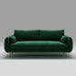 31.5"H Polyester Blend Tuxedo Arm Loose Back Sofa For Living Room Peacock Green Clearhalo 'furn' 'furn_sofas' 'Furniture' 'furniture_sofas' 'Living Room Furniture' 'Sofa' 'sofas' 5027915