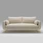 31.5"H Polyester Blend Tuxedo Arm Loose Back Sofa For Living Room Apricot Clearhalo 'furn' 'furn_sofas' 'Furniture' 'furniture_sofas' 'Living Room Furniture' 'Sofa' 'sofas' 5027917