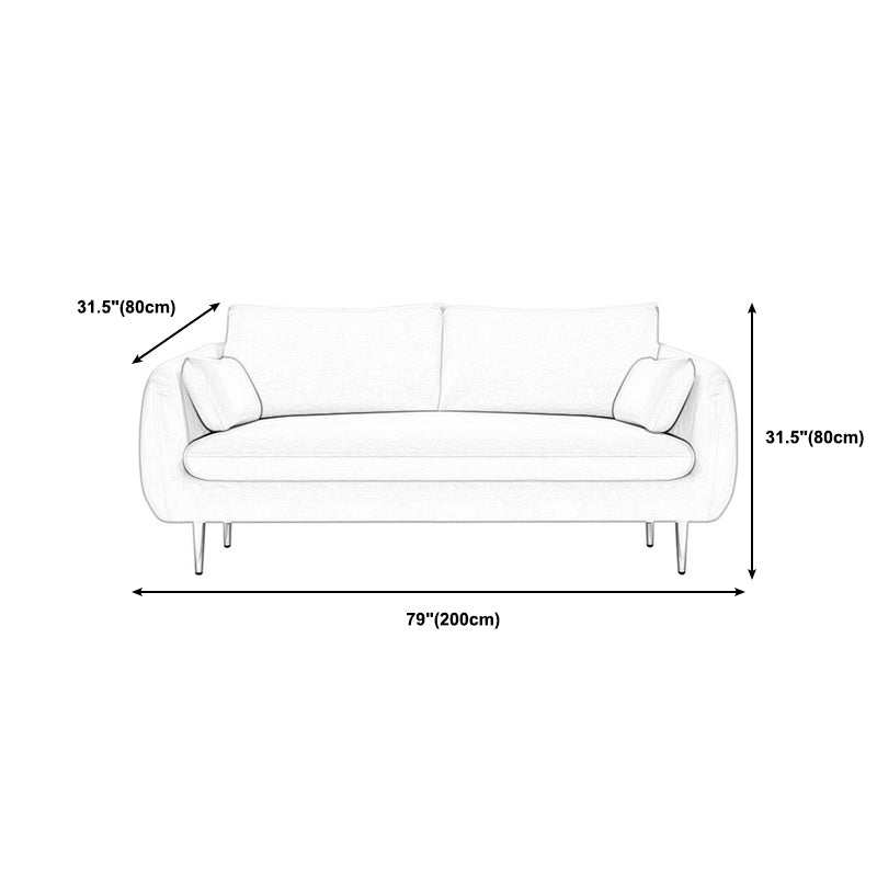 31.5"H Polyester Blend Tuxedo Arm Loose Back Sofa For Living Room Clearhalo 'furn' 'furn_sofas' 'Furniture' 'furniture_sofas' 'Living Room Furniture' 'Sofa' 'sofas' 5027930