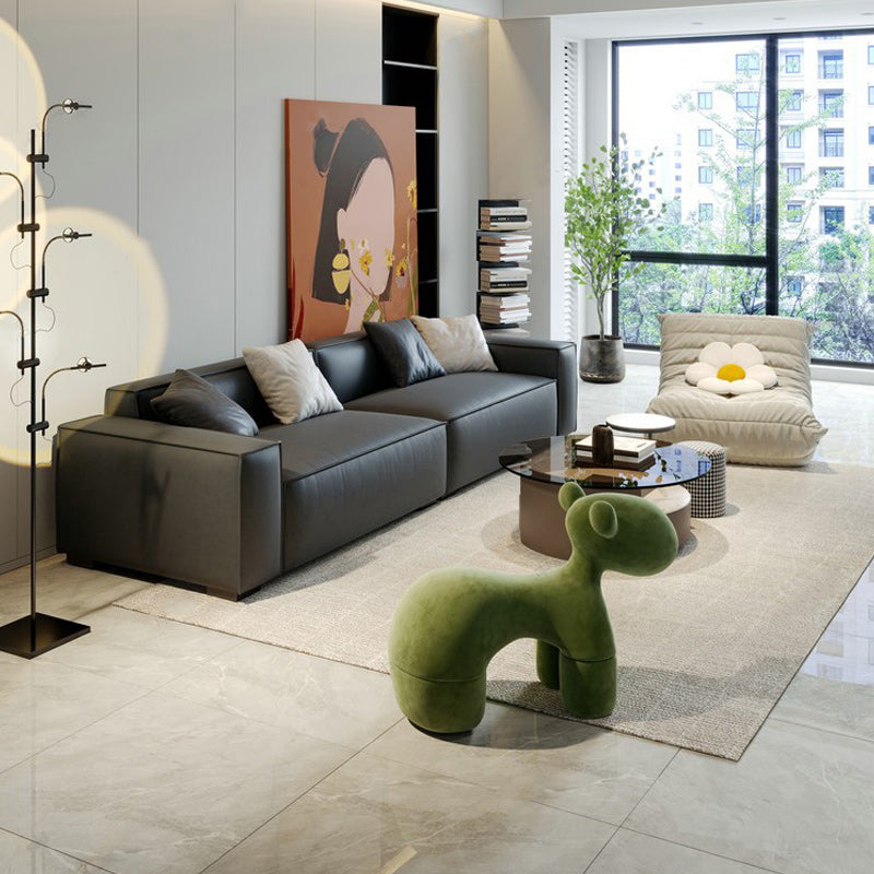 Transitional Modern Stain Resistant Tight Back Sofa 29.53"High Square Arm Sofa, Beige Clearhalo 'furn' 'furn_sofas' 'Furniture' 'furniture_sofas' 'Living Room Furniture' 'Sofa' 'sofas' 5027932