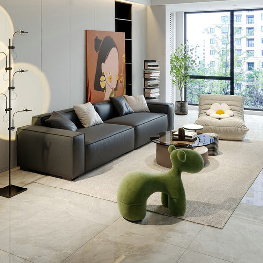 Transitional Modern Stain Resistant Tight Back Sofa 29.53"High Square Arm Sofa, Beige Clearhalo 'furn' 'furn_sofas' 'Furniture' 'furniture_sofas' 'Living Room Furniture' 'Sofa' 'sofas' 5027932