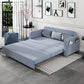 Tight Back Contemporary Square Arm Cotton Blend Sofa Bed in Grey Clearhalo 'furn' 'furn_sofas' 'Furniture' 'furniture_sofas' 'Living Room Furniture' 'Sofa' 'sofas' 5027972