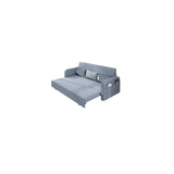 Tight Back Contemporary Square Arm Cotton Blend Sofa Bed in Grey Clearhalo 'furn' 'furn_sofas' 'Furniture' 'furniture_sofas' 'Living Room Furniture' 'Sofa' 'sofas' 5027974