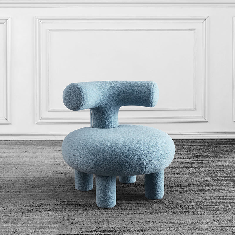 Armless Wool Chair Parsons Chair Fixed Back Chair for Living Room 21"L x 21"W x 19"H Blue Clearhalo 'Accent Chairs' 'accent_chairs' 'Chairs & Seating' 'furn' 'furn_accent_chairs' 'Furniture' 'furniture_accent_chairs' 'Living Room Furniture' 5027998