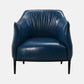 31"Wide Modern Faux Leather Sloped Arms Barrel Chair with Basic Four Legs Lake Blue Clearhalo 'Accent Chairs' 'accent_chairs' 'Chairs & Seating' 'Furniture' 'furniture_accent_chairs' 'Living Room Furniture' 5028024