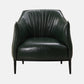 31"Wide Modern Faux Leather Sloped Arms Barrel Chair with Basic Four Legs Green Clearhalo 'Accent Chairs' 'accent_chairs' 'Chairs & Seating' 'Furniture' 'furniture_accent_chairs' 'Living Room Furniture' 5028026
