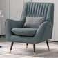 Modern Faux Leather 31.5"Wide Armchair with Basic Four Legs for Bedroom Grey Clearhalo 'Accent Chairs' 'accent_chairs' 'Chairs & Seating' 'furn' 'furn_accent_chairs' 'Furniture' 'furniture_accent_chairs' 'Living Room Furniture' 5028078
