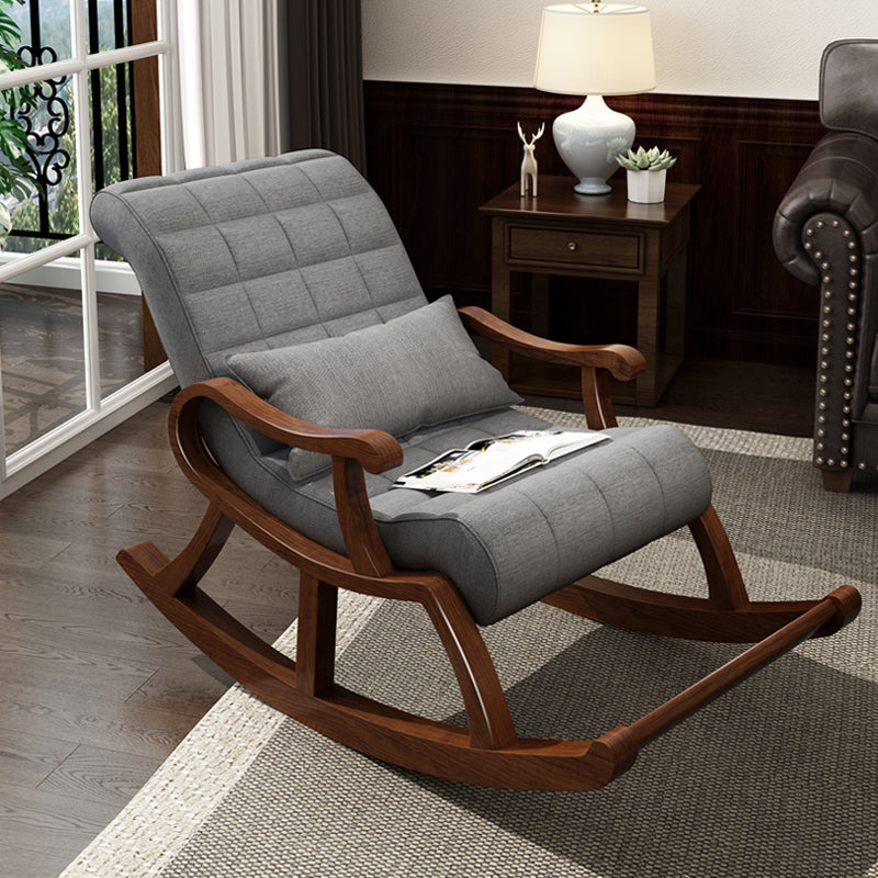 26.37" L x 59.05" W x 35.03" H Solid Wood Lounge Chair Sloped Arm Accent Chair Light Gray Clearhalo 'Accent Chairs' 'accent_chairs' 'Chairs & Seating' 'furn' 'furn_accent_chairs' 'Furniture' 'furniture_accent_chairs' 'Living Room Furniture' 5028086