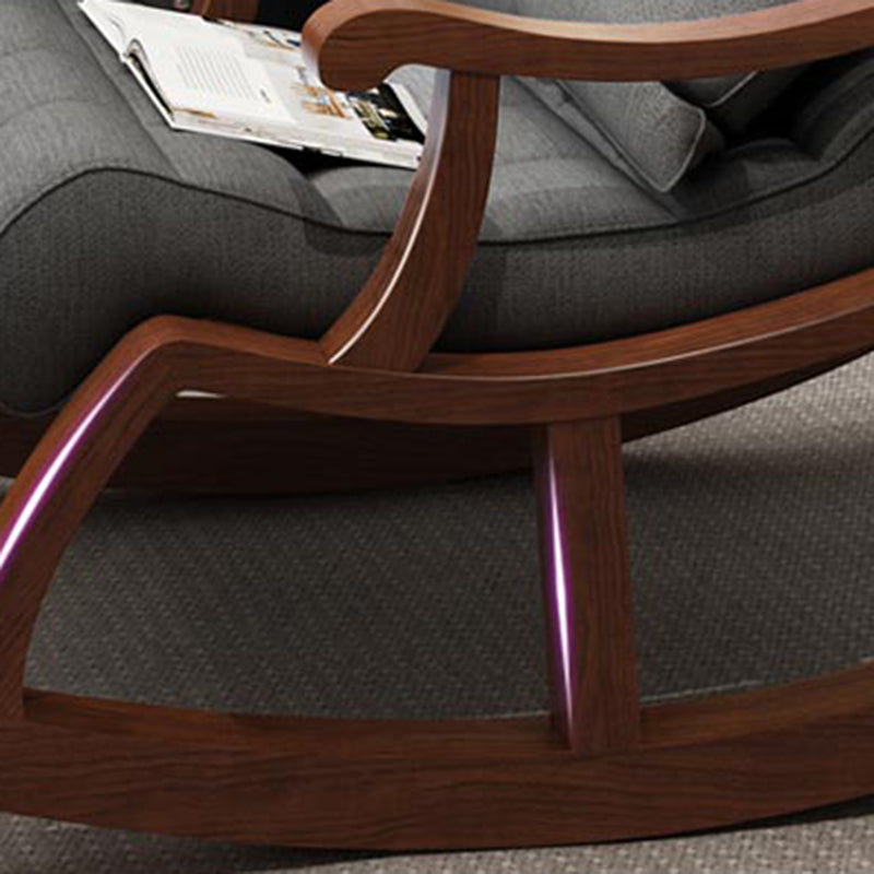 26.37" L x 59.05" W x 35.03" H Solid Wood Lounge Chair Sloped Arm Accent Chair Clearhalo 'Accent Chairs' 'accent_chairs' 'Chairs & Seating' 'furn' 'furn_accent_chairs' 'Furniture' 'furniture_accent_chairs' 'Living Room Furniture' 5028095