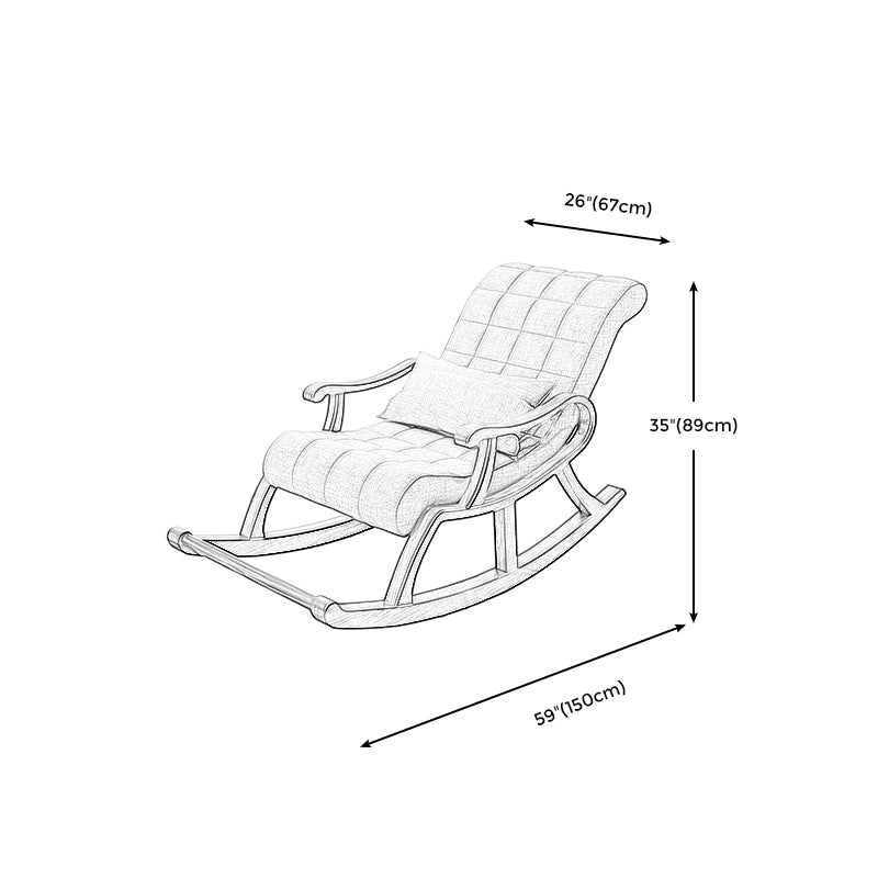 26.37" L x 59.05" W x 35.03" H Solid Wood Lounge Chair Sloped Arm Accent Chair Clearhalo 'Accent Chairs' 'accent_chairs' 'Chairs & Seating' 'furn' 'furn_accent_chairs' 'Furniture' 'furniture_accent_chairs' 'Living Room Furniture' 5028099