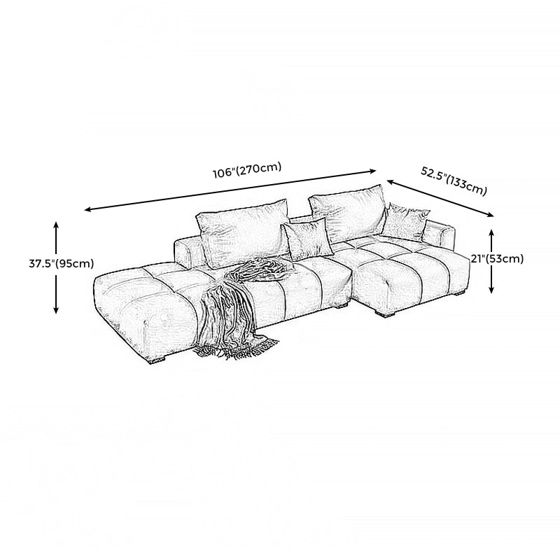 Dark Brown Cushion Back Contemporary Storage Faux Leather Sofa Clearhalo 'furn' 'furn_sectionals' 'Furniture' 'furniture_sectionals' 'Living Room Furniture' 'Sectionals' 5028112