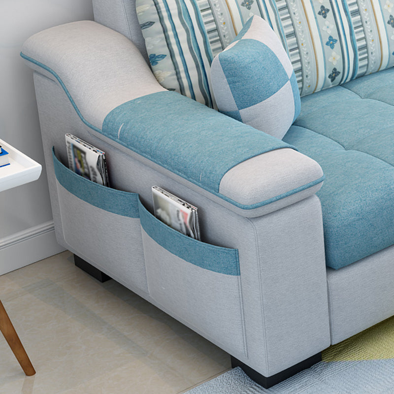 Pillow Top Arm Pillowed Back Cushions Storage Furniture Sectionals Clearhalo 'furn' 'furn_sectionals' 'Furniture' 'furniture_sectionals' 'Living Room Furniture' 'Sectionals' 5028135