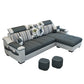 Pillow Top Arm Pillowed Back Cushions Storage Furniture Sectionals Dark Gray Clearhalo 'furn' 'furn_sectionals' 'Furniture' 'furniture_sectionals' 'Living Room Furniture' 'Sectionals' 5028140