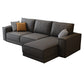 Square Arm Dark Gray Cushion Back Removable Cushions Storage Sofa 110"L x 67"W x 31.5"H Clearhalo 'furn' 'furn_sectionals' 'Furniture' 'furniture_sectionals' 'Living Room Furniture' 'Sectionals' 5028146