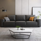 Square Arm Dark Gray Cushion Back Removable Cushions Storage Sofa Clearhalo 'furn' 'furn_sectionals' 'Furniture' 'furniture_sectionals' 'Living Room Furniture' 'Sectionals' 5028149