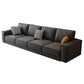 Square Arm Dark Gray Cushion Back Removable Cushions Storage Sofa Clearhalo 'furn' 'furn_sectionals' 'Furniture' 'furniture_sectionals' 'Living Room Furniture' 'Sectionals' 5028151