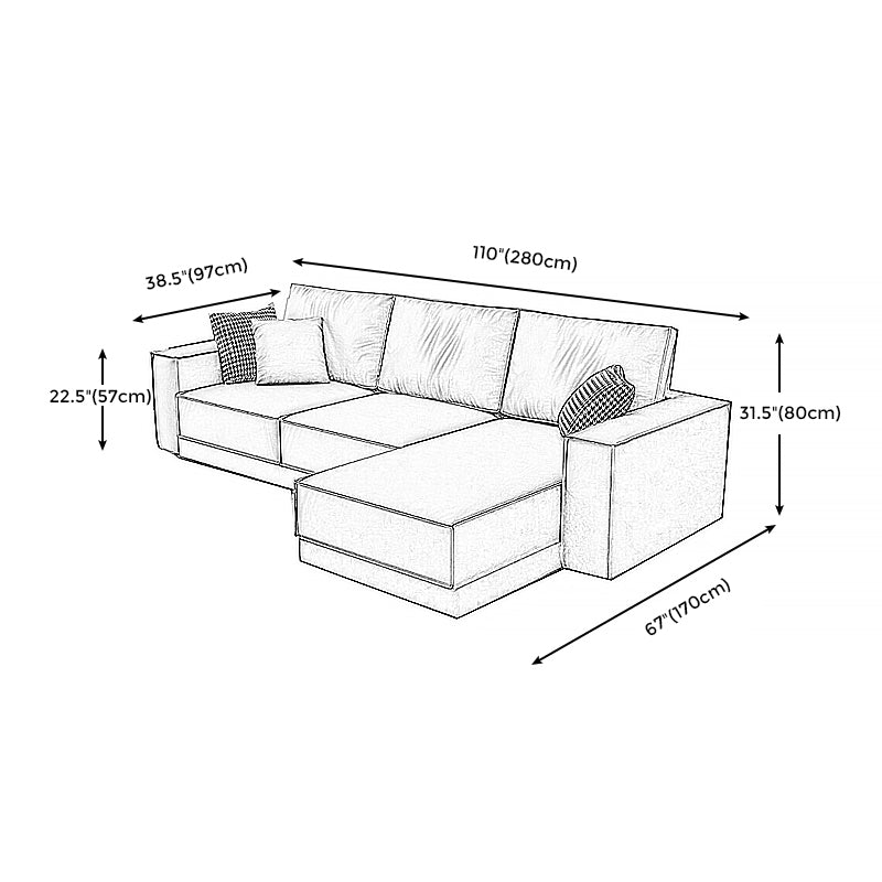 Square Arm Dark Gray Cushion Back Removable Cushions Storage Sofa Clearhalo 'furn' 'furn_sectionals' 'Furniture' 'furniture_sectionals' 'Living Room Furniture' 'Sectionals' 5028158