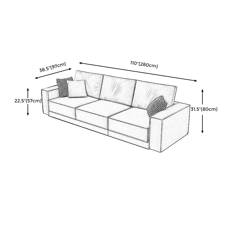 Square Arm Dark Gray Cushion Back Removable Cushions Storage Sofa Clearhalo 'furn' 'furn_sectionals' 'Furniture' 'furniture_sectionals' 'Living Room Furniture' 'Sectionals' 5028164