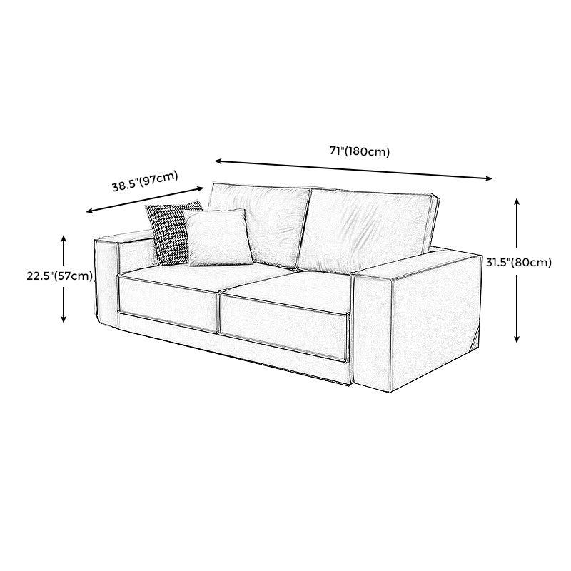Square Arm Dark Gray Cushion Back Removable Cushions Storage Sofa Clearhalo 'furn' 'furn_sectionals' 'Furniture' 'furniture_sectionals' 'Living Room Furniture' 'Sectionals' 5028165