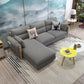 Farmhouse L-Shape Modular Reversible Furniture Sectionals for 3 People Gray Clearhalo 'furn' 'furn_sectionals' 'Furniture' 'furniture_sectionals' 'Living Room Furniture' 'Sectionals' 5028207