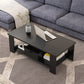 Modern Manufactured Wood Coffee Table with Storage Rectangular Cocktail Table 39.5"L x 19.5"W x 16"H Black Storage Included Clearhalo 'Coffee & Accent Tables' 'Coffee Tables' 'coffee_tables' 'furn' 'furn_coffee_tables' 'Furniture' 'furniture_coffee_tables' 'Living Room Furniture' 5028256