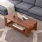 Modern Manufactured Wood Coffee Table with Storage Rectangular Cocktail Table Brown Storage Not Included Clearhalo 'Coffee & Accent Tables' 'Coffee Tables' 'coffee_tables' 'furn' 'furn_coffee_tables' 'Furniture' 'furniture_coffee_tables' 'Living Room Furniture' 5028259