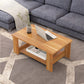 Modern Manufactured Wood Coffee Table with Storage Rectangular Cocktail Table 31.5"L x 16"W x 16"H Natural Storage Not Included Clearhalo 'Coffee & Accent Tables' 'Coffee Tables' 'coffee_tables' 'furn' 'furn_coffee_tables' 'Furniture' 'furniture_coffee_tables' 'Living Room Furniture' 5028264