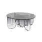 Round Acrylic Material Abstract Base Type Multi Color Selection Coffee Table Silver Clearhalo 'Coffee & Accent Tables' 'Coffee Tables' 'coffee_tables' 'furn' 'furn_coffee_tables' 'Furniture' 'furniture_coffee_tables' 'Living Room Furniture' 5028275