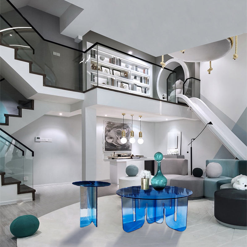 Round Acrylic Material Abstract Base Type Multi Color Selection Coffee Table Clearhalo 'Coffee & Accent Tables' 'Coffee Tables' 'coffee_tables' 'furn' 'furn_coffee_tables' 'Furniture' 'furniture_coffee_tables' 'Living Room Furniture' 5028279