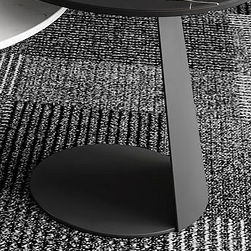 Modern Fixed Top Coffee Table Round Steel Abstract Cocktail Table Clearhalo 'Coffee & Accent Tables' 'Coffee Tables' 'coffee_tables' 'furn' 'furn_coffee_tables' 'Furniture' 'furniture_coffee_tables' 'Living Room Furniture' 5028321