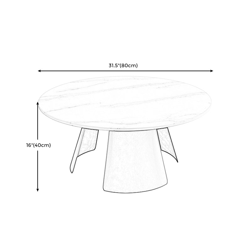 Modern Fixed Top Coffee Table Round Steel Abstract Cocktail Table Clearhalo 'Coffee & Accent Tables' 'Coffee Tables' 'coffee_tables' 'furn' 'furn_coffee_tables' 'Furniture' 'furniture_coffee_tables' 'Living Room Furniture' 5028323