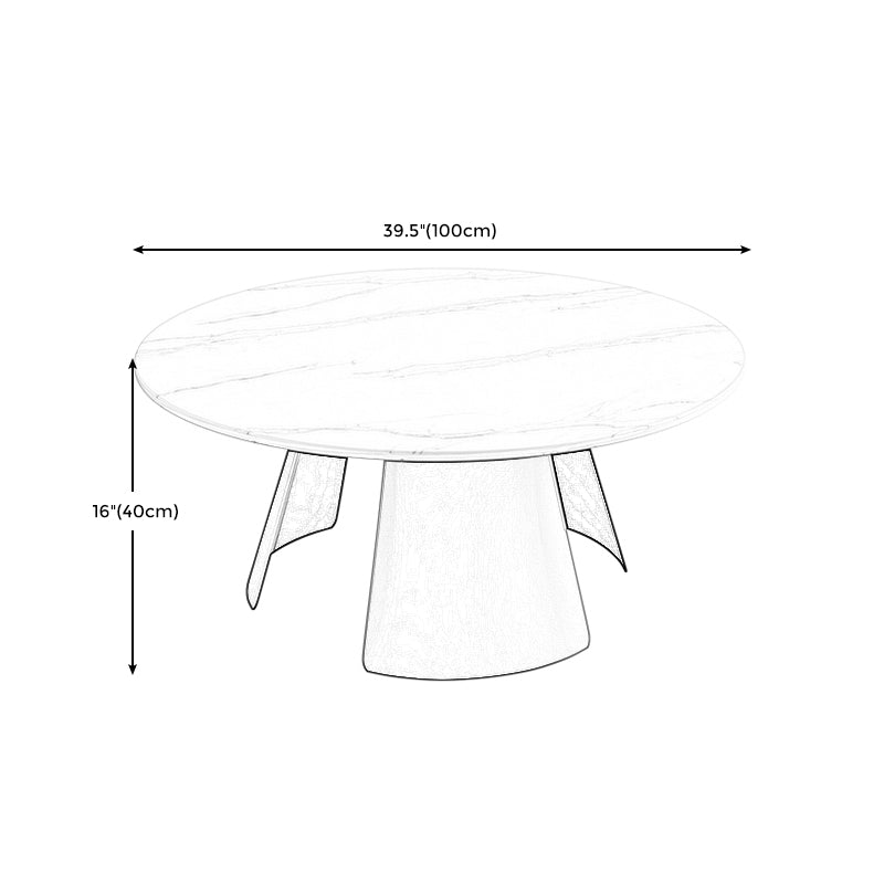 Modern Fixed Top Coffee Table Round Steel Abstract Cocktail Table Clearhalo 'Coffee & Accent Tables' 'Coffee Tables' 'coffee_tables' 'furn' 'furn_coffee_tables' 'Furniture' 'furniture_coffee_tables' 'Living Room Furniture' 5028326