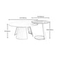 Modern Fixed Top Coffee Table Round Steel Abstract Cocktail Table Clearhalo 'Coffee & Accent Tables' 'Coffee Tables' 'coffee_tables' 'furn' 'furn_coffee_tables' 'Furniture' 'furniture_coffee_tables' 'Living Room Furniture' 5028329