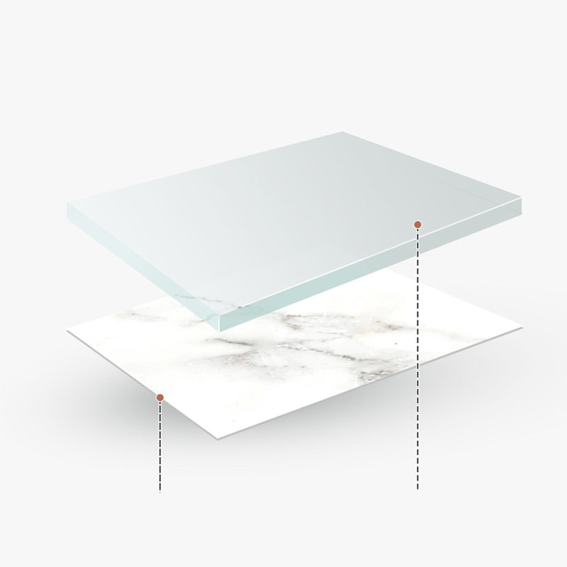 Modern Metal 4 Legs Cocktail Table Marble Rectangle Coffee Table Clearhalo 'Coffee & Accent Tables' 'Coffee Tables' 'coffee_tables' 'furn' 'furn_coffee_tables' 'Furniture' 'furniture_coffee_tables' 'Living Room Furniture' 5028341