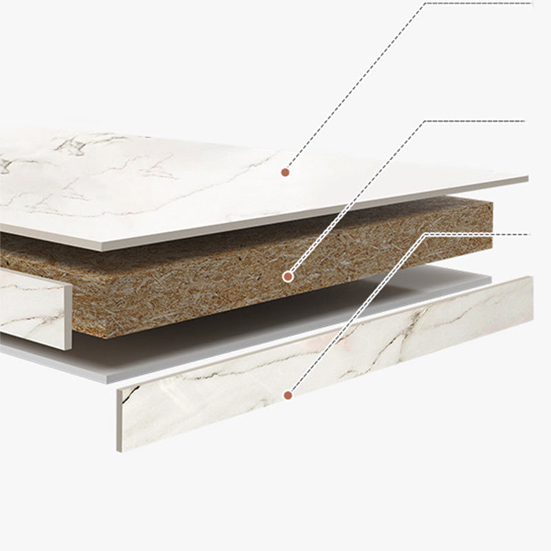 Modern Metal 4 Legs Cocktail Table Marble Rectangle Coffee Table Clearhalo 'Coffee & Accent Tables' 'Coffee Tables' 'coffee_tables' 'furn' 'furn_coffee_tables' 'Furniture' 'furniture_coffee_tables' 'Living Room Furniture' 5028343