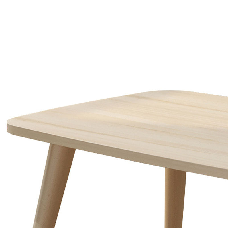 Modern 4 Legs Cocktail Table Rectangular Coffee Table - White/Wood Clearhalo 'Coffee & Accent Tables' 'Coffee Tables' 'coffee_tables' 'furn' 'furn_coffee_tables' 'Furniture' 'furniture_coffee_tables' 'Living Room Furniture' 5028382