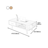 Contemporary 4 Legs Cocktail Table Wood 1 Single Coffee Table with Drawers Clearhalo 'Coffee & Accent Tables' 'Coffee Tables' 'coffee_tables' 'furn' 'furn_coffee_tables' 'Furniture' 'furniture_coffee_tables' 'Living Room Furniture' 5028403