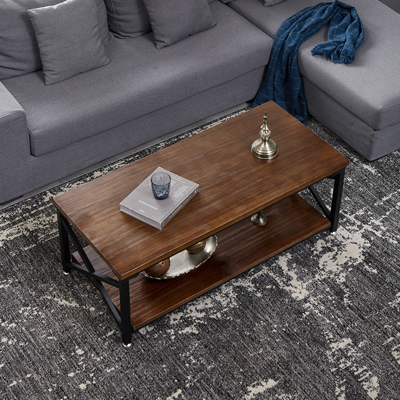 Rectangular Frame Cocktail Table Contemporary Coffee Table with Storage Clearhalo 'Coffee & Accent Tables' 'Coffee Tables' 'coffee_tables' 'furn' 'furn_coffee_tables' 'Furniture' 'furniture_coffee_tables' 'Living Room Furniture' 5028407