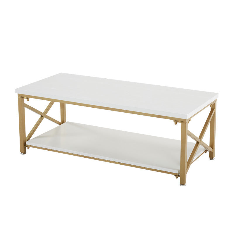 Rectangular Frame Cocktail Table Contemporary Coffee Table with Storage White Clearhalo 'Coffee & Accent Tables' 'Coffee Tables' 'coffee_tables' 'furn' 'furn_coffee_tables' 'Furniture' 'furniture_coffee_tables' 'Living Room Furniture' 5028412