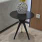 20" Tall Modern Marble Table Top End Table With Three Metal Legs Black Clearhalo 'Coffee & Accent Tables' 'End & Side Tables' 'end_side_table' 'end_side_tables' 'furn' 'furn_end_side_tables' 'Furniture' 'furniture_end_side_table' 'Living Room Furniture' 5028421