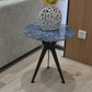 20" Tall Modern Marble Table Top End Table With Three Metal Legs Blue Clearhalo 'Coffee & Accent Tables' 'End & Side Tables' 'end_side_table' 'end_side_tables' 'furn' 'furn_end_side_tables' 'Furniture' 'furniture_end_side_table' 'Living Room Furniture' 5028426