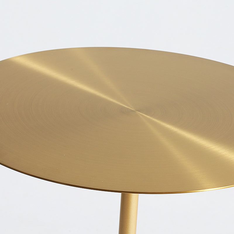 Iron and Concrete End Table 15.7" Long Mid-Century Round Side Table in White Clearhalo 'Coffee & Accent Tables' 'End & Side Tables' 'end_side_table' 'end_side_tables' 'furn' 'furn_end_side_tables' 'Furniture' 'furniture_end_side_table' 'Living Room Furniture' 5028447