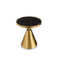 Contemporary Round Table Top End Table with Metal Pedestal Leg Black Gold Clearhalo 'Coffee & Accent Tables' 'End & Side Tables' 'end_side_table' 'end_side_tables' 'furn' 'furn_end_side_tables' 'Furniture' 'furniture_end_side_table' 'Living Room Furniture' 5028474