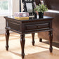 Farmhouse Wooden Square Side Table One Drawer Side Table with Four Wooden Legs 23.6"L x 23.6"W x 22.4"H Dark Brown Clearhalo 'Coffee & Accent Tables' 'End & Side Tables' 'end_side_table' 'end_side_tables' 'furn' 'furn_end_side_tables' 'Furniture' 'furniture_end_side_table' 'Living Room Furniture' 5028484