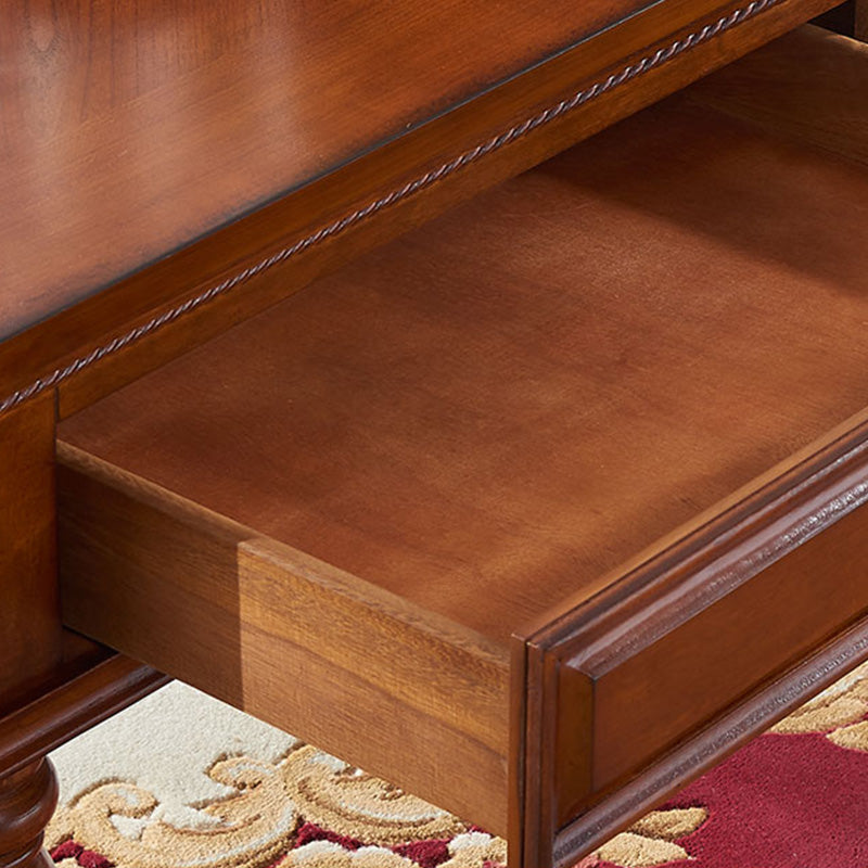 Farmhouse Wooden Square Side Table One Drawer Side Table with Four Wooden Legs Clearhalo 'Coffee & Accent Tables' 'End & Side Tables' 'end_side_table' 'end_side_tables' 'furn' 'furn_end_side_tables' 'Furniture' 'furniture_end_side_table' 'Living Room Furniture' 5028491