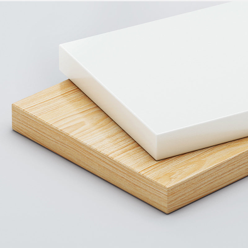 Rectangular 4 Legs Side Table Natural/White One-Shelf End Table with Wheels Clearhalo 'Coffee & Accent Tables' 'End & Side Tables' 'end_side_table' 'Furniture' 'furniture_end_side_table' 'Living Room Furniture' 5028505