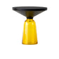 Nordic style Glass Side End Table Stone Top Drum End Table for Living Room 20"L x 20"W x 21"H Black Yellow Clearhalo 'Coffee & Accent Tables' 'End & Side Tables' 'end_side_table' 'end_side_tables' 'furn' 'furn_end_side_tables' 'Furniture' 'furniture_end_side_table' 'Living Room Furniture' 5028512