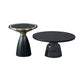 Nordic style Glass Side End Table Stone Top Drum End Table for Living Room Clearhalo 'Coffee & Accent Tables' 'End & Side Tables' 'end_side_table' 'end_side_tables' 'furn' 'furn_end_side_tables' 'Furniture' 'furniture_end_side_table' 'Living Room Furniture' 5028522