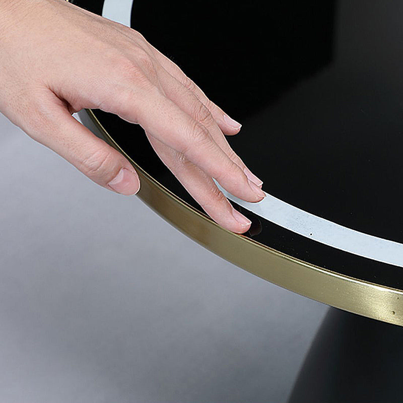 Nordic style Glass Side End Table Stone Top Drum End Table for Living Room Clearhalo 'Coffee & Accent Tables' 'End & Side Tables' 'end_side_table' 'end_side_tables' 'furn' 'furn_end_side_tables' 'Furniture' 'furniture_end_side_table' 'Living Room Furniture' 5028529